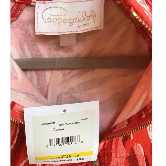 Pappagallo Half Zip Funnel Neck Long Sleeve Top (NWT) (Size: Medium) - Picture 6 of 7